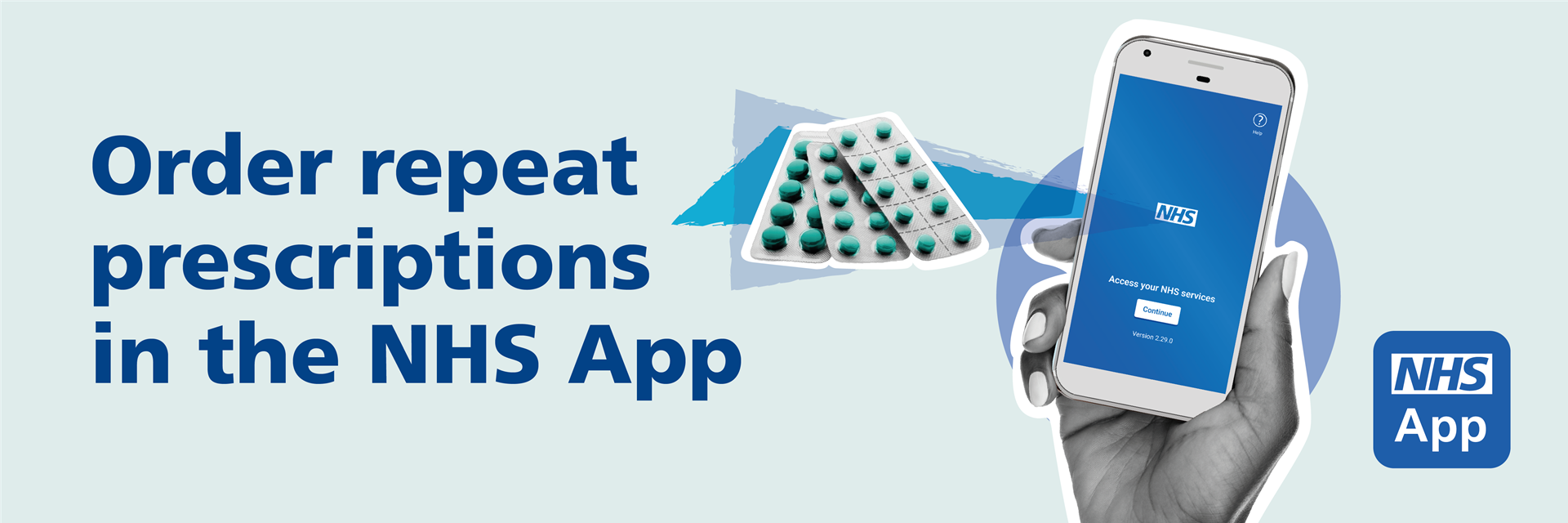 Order repeat prescriptions via the NHS app 